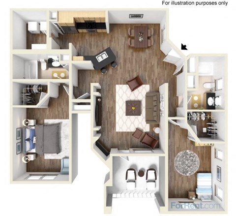 Davenport Floor Plan at Ballantrae Apartments, Sanford